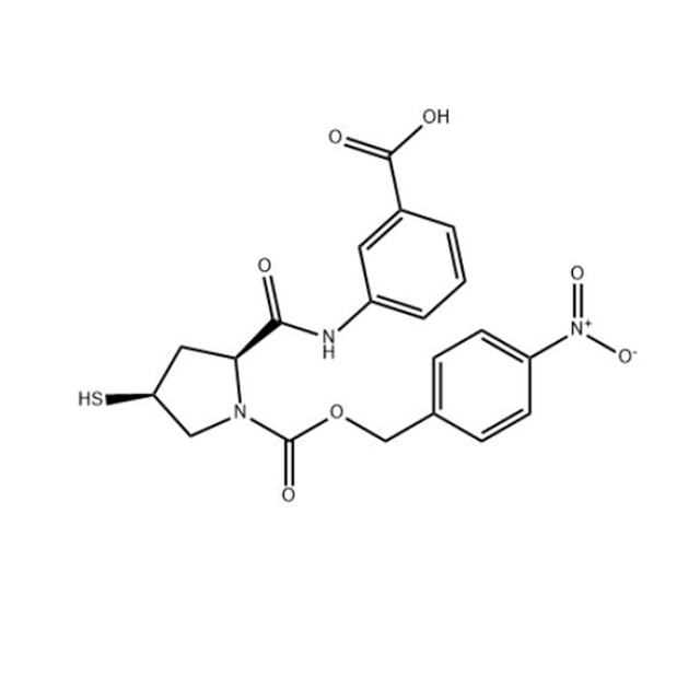 3-[[[(2S, 4S) -4-Mercapto-1- (4-nitrobenyloxi) carbonil-2-pirrolidinil] carbonil] amino] ácido benzoico 